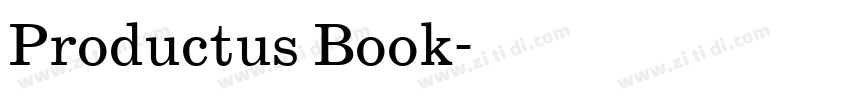 Productus Book字体转换 Productus Book字体转换